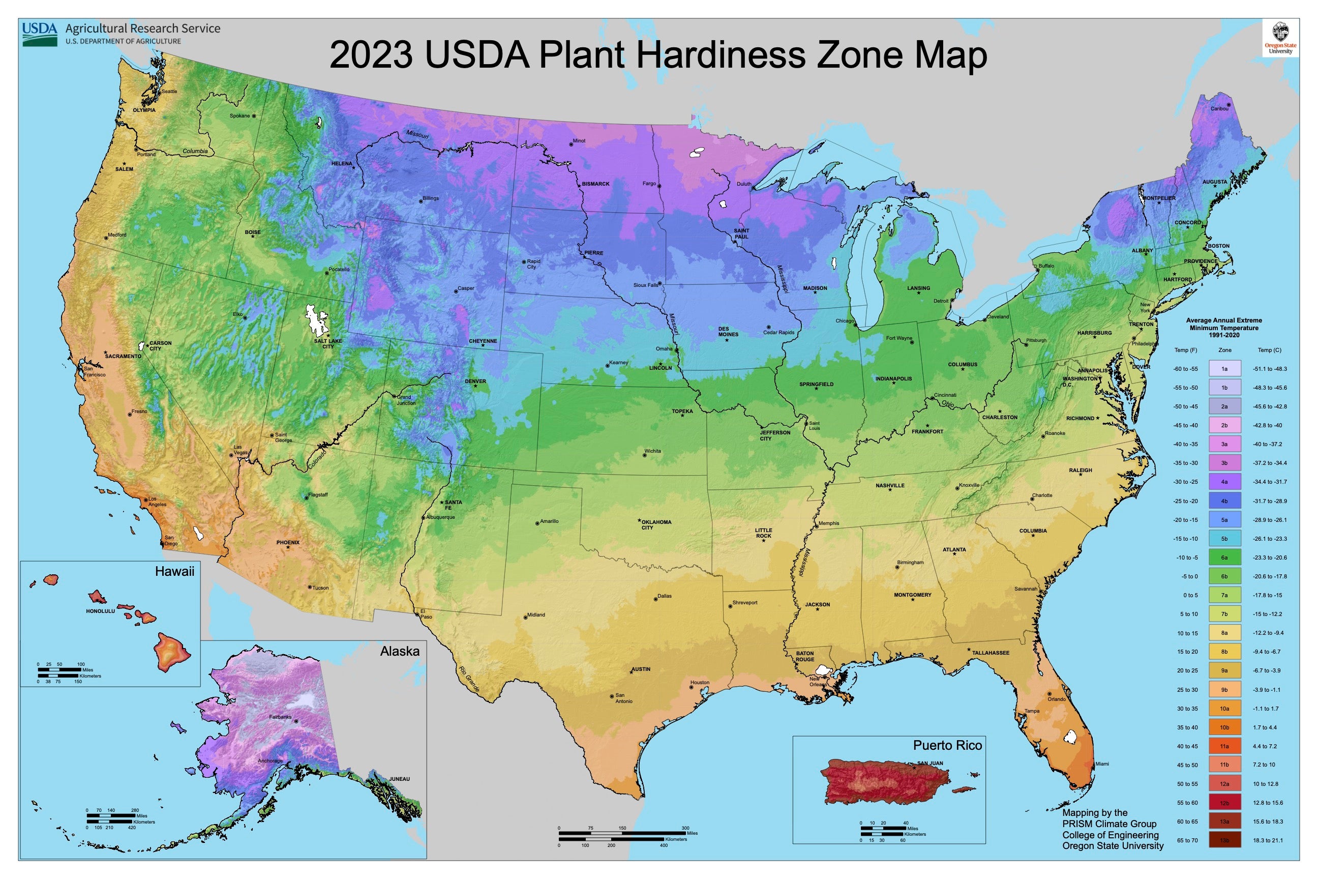 Plant Hardiness Zone Map
